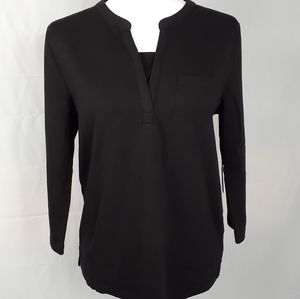 Hasting & Smith Women's Black Long Sleeve Blouse S